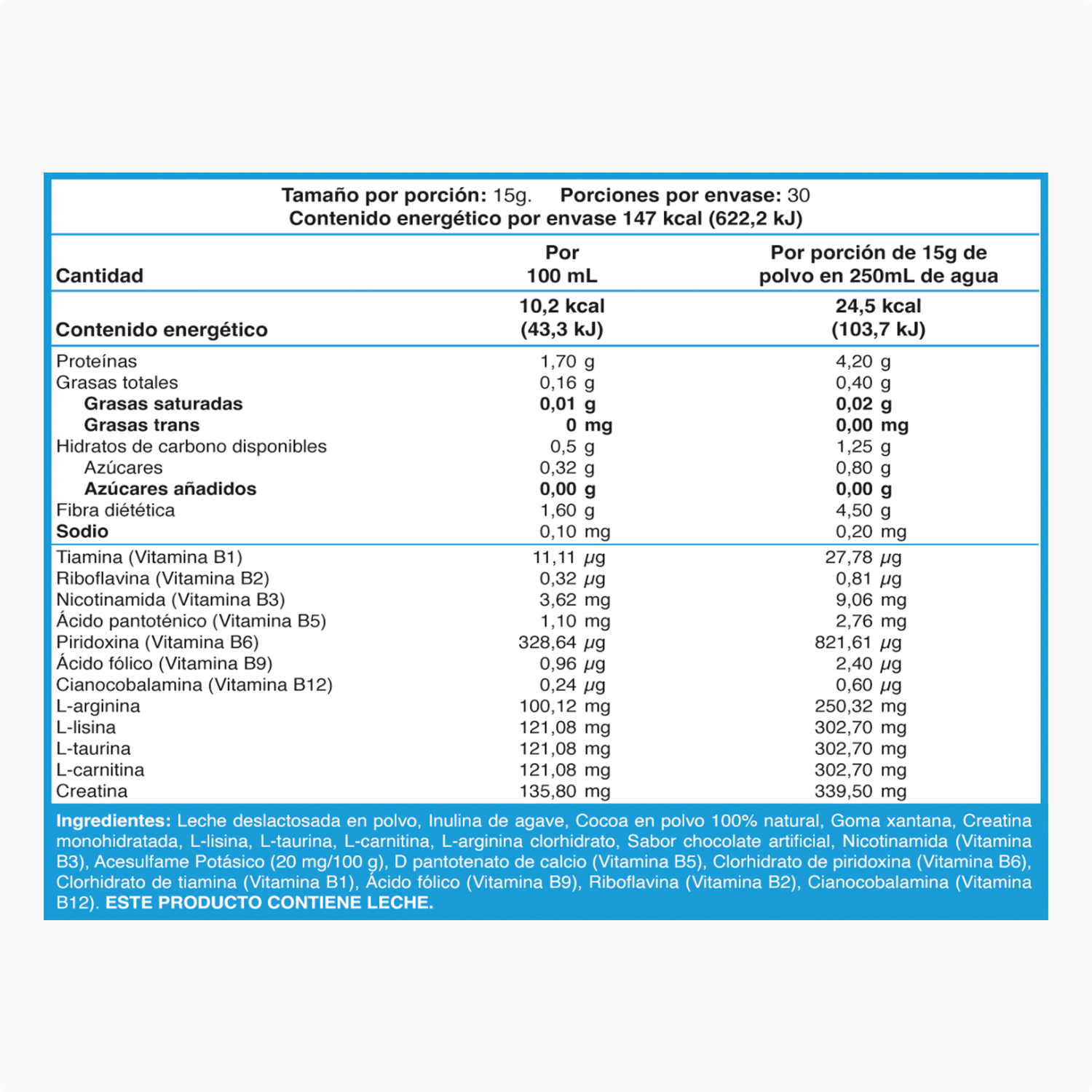 Alimento en polvo para preparar bebida sabor chocolate blanco con fresa 450 G - Imagen 3